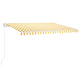 thumbnail of vidaXL Automatische Markise mit LED & Windsensor 450x300 cm Gelb/Weiß