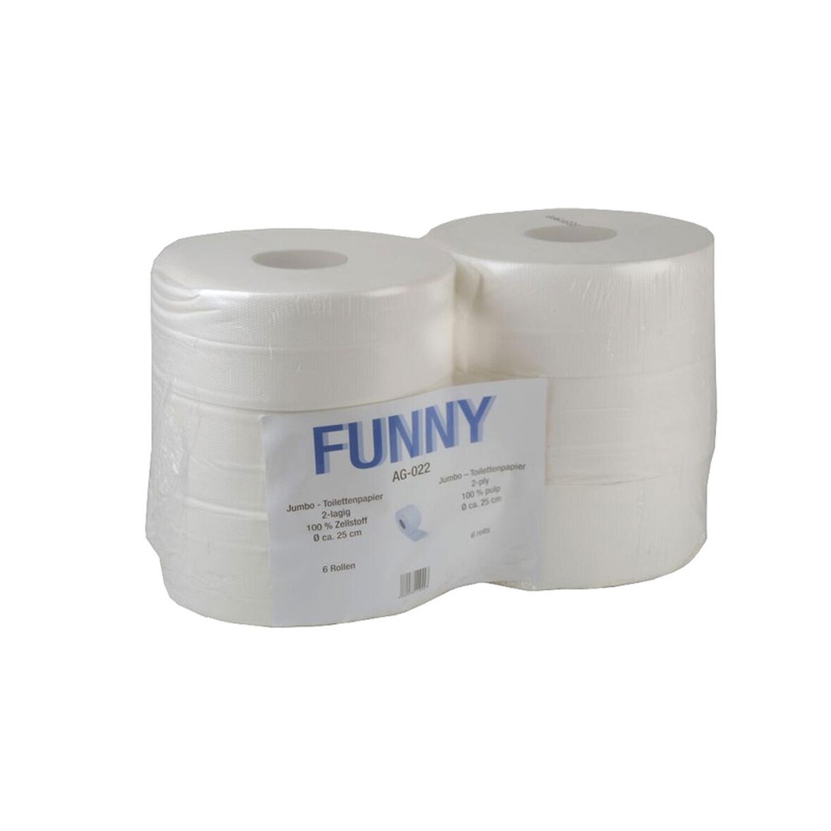 6x Jumbo Toilettenpapier Jumborollen 2-lagig 100% Zellstoff hochweiß