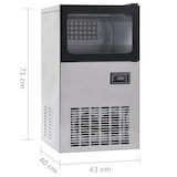 thumbnail of vidaXL Eiswürfelbereiter Schwarz 420 W 45 kg / 24 h