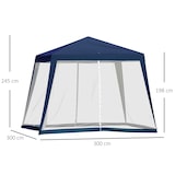 thumbnail of Carpa de Jardín 3x3 m Cenador con 4 Partes Laterales Mosquitera con Cremallera Protección UV para Patio Exterior Eventos Fiesta