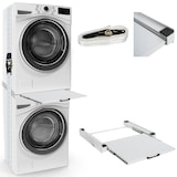 thumbnail of DELUKE® Verbindungsrahmen für Waschmaschine/Trockner EDEO mit Ablage, 60cm Breit, Universal Zwischenbaurahmen Waschmaschinen Trockner Zwischenbausatz