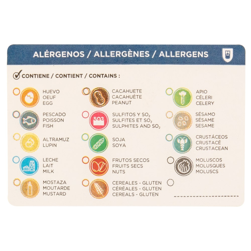 Garcia de Pou 500 Unités - Étiquettes Adhesives Allergènes En Rouleau 7,5X5 Cm Papier