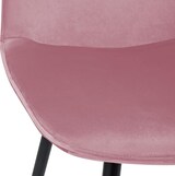 thumbnail of 2er Set Esszimmerstuhl RAZON - Samt Rosa 45x54x88 cm | Essstühle Esszimmerstühle Küchenstühle Wohnzimmerstühle
