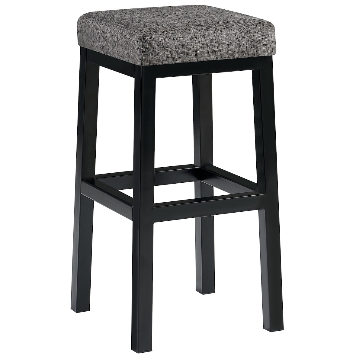 Barhocker Taylor Stoffbezug Sitzhöhe 78 cm Metallgestell schwarz grau