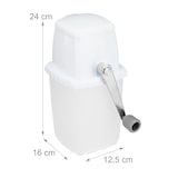 thumbnail of Relaxdays Eiscrusher, manuelle Eismühle, mit Handkurbel, Barzubehör, Crushed Ice für Cocktails, Longdrinks, weiß/grau