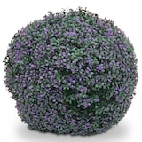 thumbnail of Künstlicher Busch HWC-L77, Buchskugel Dekopflanze Buchsbaumkugel Kunstpflanze Buxus, Outdoor Ø 55cm ~ lila