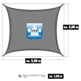thumbnail of 5x3 Toldo Rectangular Permeable - Toldo Vela para Sombra - Toldo Terraza Patio