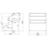 thumbnail of Combisteel 3-laags broodmandhouder – incl. manden, voor GN 1/1
