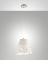 thumbnail of Crumple Pendelleuchte aus weißer Keramik und Metall, E27-Fassung, elegantes und modernes Design, ideal für die Innenbeleuchtung