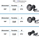 thumbnail of Türspion Messing Schwarz Türgucker – einfache Montage klare Durchsicht 160°