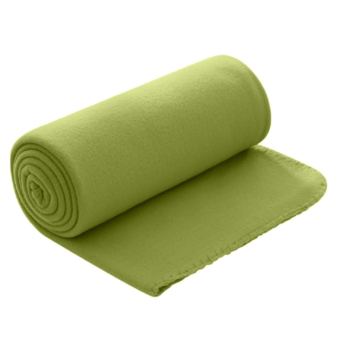 Polar Fleecedecke 130x160 OEKO-TEX ca. 400g Gewicht, mit Antipilling & Kettelrand - Farbe grün