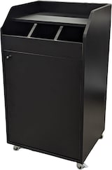 thumbnail of Professioneller kompakter Servierwagen - schwarzes Holz - GOLDINOX