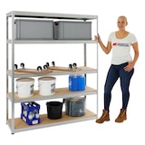 thumbnail of PROREGAL Schwerlastregal Giant Elephant | HxBxT 180x150x45 cm | Fachlast 200kg | Verzinkt | Stecksystem Lagerregal Regalsystem