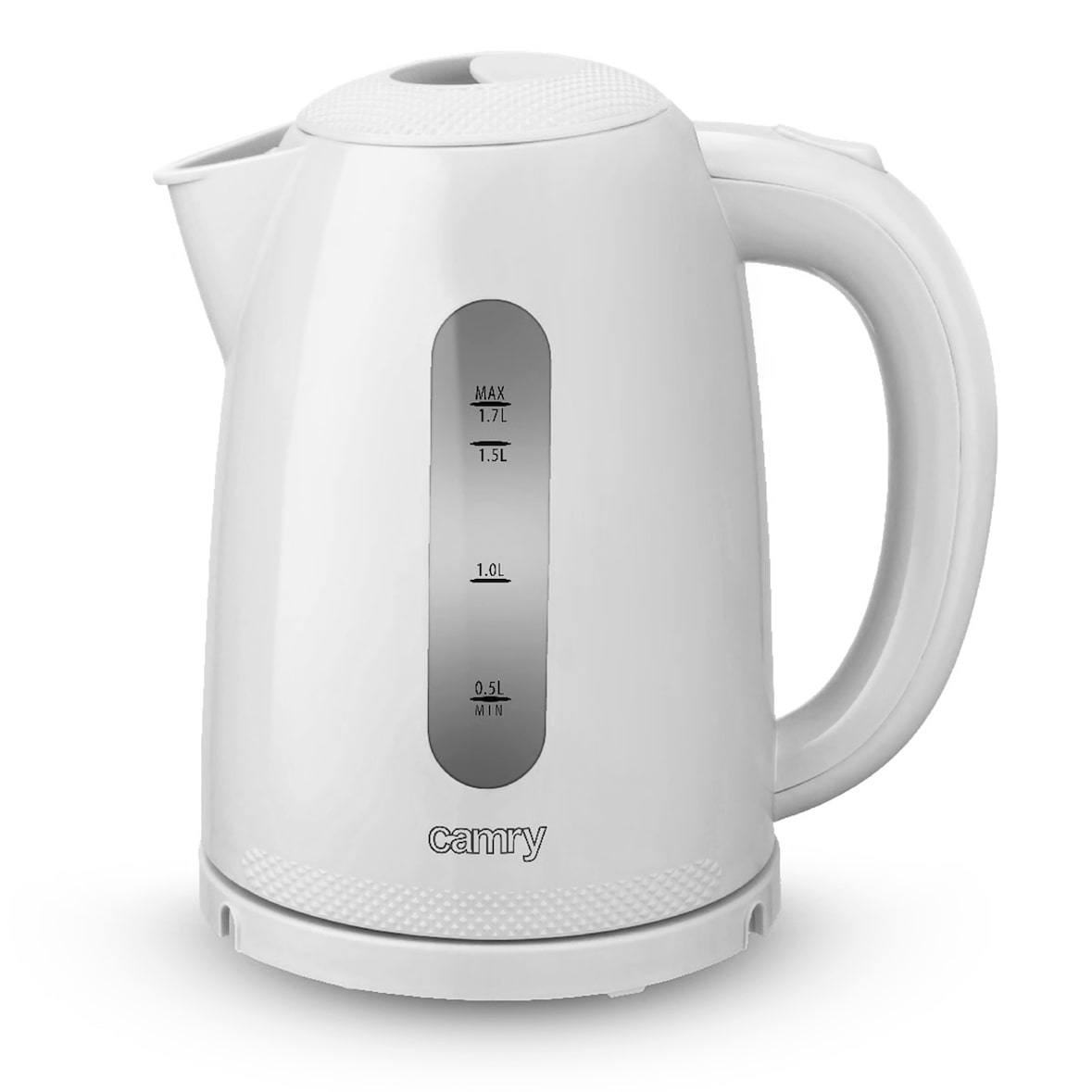 Camry CR 1254W Hervidor Agua Eléctrico, 1,7L, Resistencia Oculta, Inalámbrico, Apagado Automático, Base 360º, Blanco, 2200W