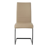 thumbnail of Möbilia Freischwinger-Stuhl 2er Set | Kunstleder | Freischwingergestell | B 42 x T 59 x H 97 cm | taupe – schwarz | 21020060 | Serie STUHL