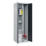 thumbnail of C+P Aufbewahrungs Doppel-Spind Classic PLUS, 2 Abteile, 4 Fachböden, HxBxT 185x60x50cm, Sicherheitsdrehriegel, Hellgrau/Anthrazit von PROREGAL