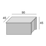 thumbnail of Dmora Baule Miltonia, Capiente box contenitore multiuso, Cassapanca moderna, 100% Made in Italy, 90x45h45 cm, Bianco e Rovere