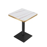 thumbnail of Gastronomiemöbel Cafe Bar Restaurants Einrichtung WeißerDesktop Schwarze Tischbeine Quadratischer Tisch Bistrotisch JB60CM