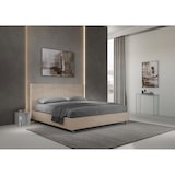 thumbnail of ityhome Letto matrimoniale king size contenitore imbottito 180x190 microfibra sabbia Mika