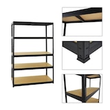 thumbnail of PROREGAL Mega Deal | 3x Schwerlastregal Big Elephant M & 1x Höhenverstellbare Werkbank Big Dino | Fachlast bis zu 600kg | Schwarz | Stecksystem