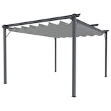 thumbnail of Gazebo Pergola 3x4 M Pergolato Con Telo Grigio Impermeabile Retrattile Richiudibile Struttura In Acciaio Per Giardino Terrazzo Piscina Esterno Fiere