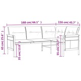 thumbnail of vidaXL Tuinhoekbank staal en textileen antracietkleurig