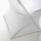 thumbnail of Witte inklapbare stoelhoes met opening 45 x 89 cm