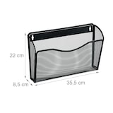 thumbnail of Relaxdays Zeitschriftenhalter Wand, 3er Set, A4, Eisen, HBT: 22 x 35,5 x 8,5 cm, Magazinhalter, Zeitungshalter, schwarz