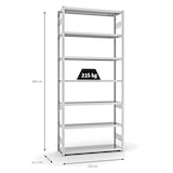 thumbnail of PROREGAL Fachbodenregal Stecksystem | Grundregal | HxBxT 300x130x40cm | 7 Ebenen | Fachlast 215 kg | Beidseitig nutzbar | Lichtgrau