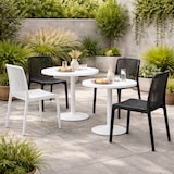 thumbnail of Silla de jardín o terraza negra en resina de polipropileno