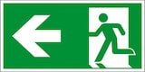 thumbnail of Schild I Rettungszeichen Rettungsweg links, Pfeil, Kunststoff, 400x200mm, ASR A1.3, DIN EN ISO 7010 E001