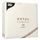 thumbnail of PAPSTAR 50 servetten "ROYAL Collection" 1/4-vouw 40 cm x 40 cm wit