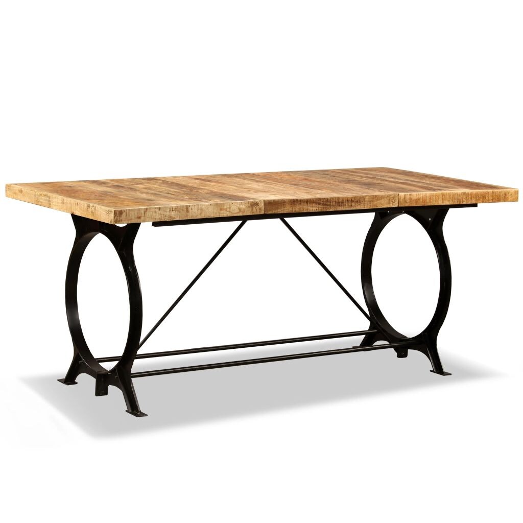 vidaXL Eetkamertafel Ruw mangohout massief 180 cm