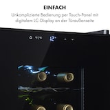 thumbnail of Klarstein Bellevin 18 Uno Weinkühlschrank 50 Liter 11-18 °C LED Touch SingleZone Schwarz