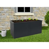 thumbnail of Hochbeet HWC-N24, Metallhochbeet Gemüsebeet Blumenkasten Pflanzkübel, Schneckenkante 78x170x90cm Eisen 52kg, anthrazit