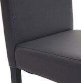 thumbnail of Décoshop26 - Esszimmer-/Küchenstuhl aus mattgrauem Kunststoff mit dunklen Holzbeinen 04_0002315