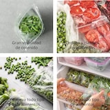 thumbnail of Bolsas con Cierre Hermético de Plástico Transparentes Ideales para Congelar Alimentos o Guardar Documentos - Ofituria (1000 ud, 60x80 mm)