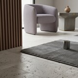 thumbnail of Teppich Flur Einfarbig Pflegeleicht Waschbar Strapazierfähig Wohnzimmer Schlafzimmer Rund Grau 200x200 cm – ISAR von Kadima Design