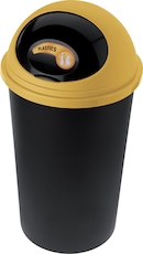 Tontarelli MODA Cestino 40L Con Manico - Secchio Nero E Coperchio Bianco, Plastica Riciclabile, 37,8x28,5x60,6 Cm - 2