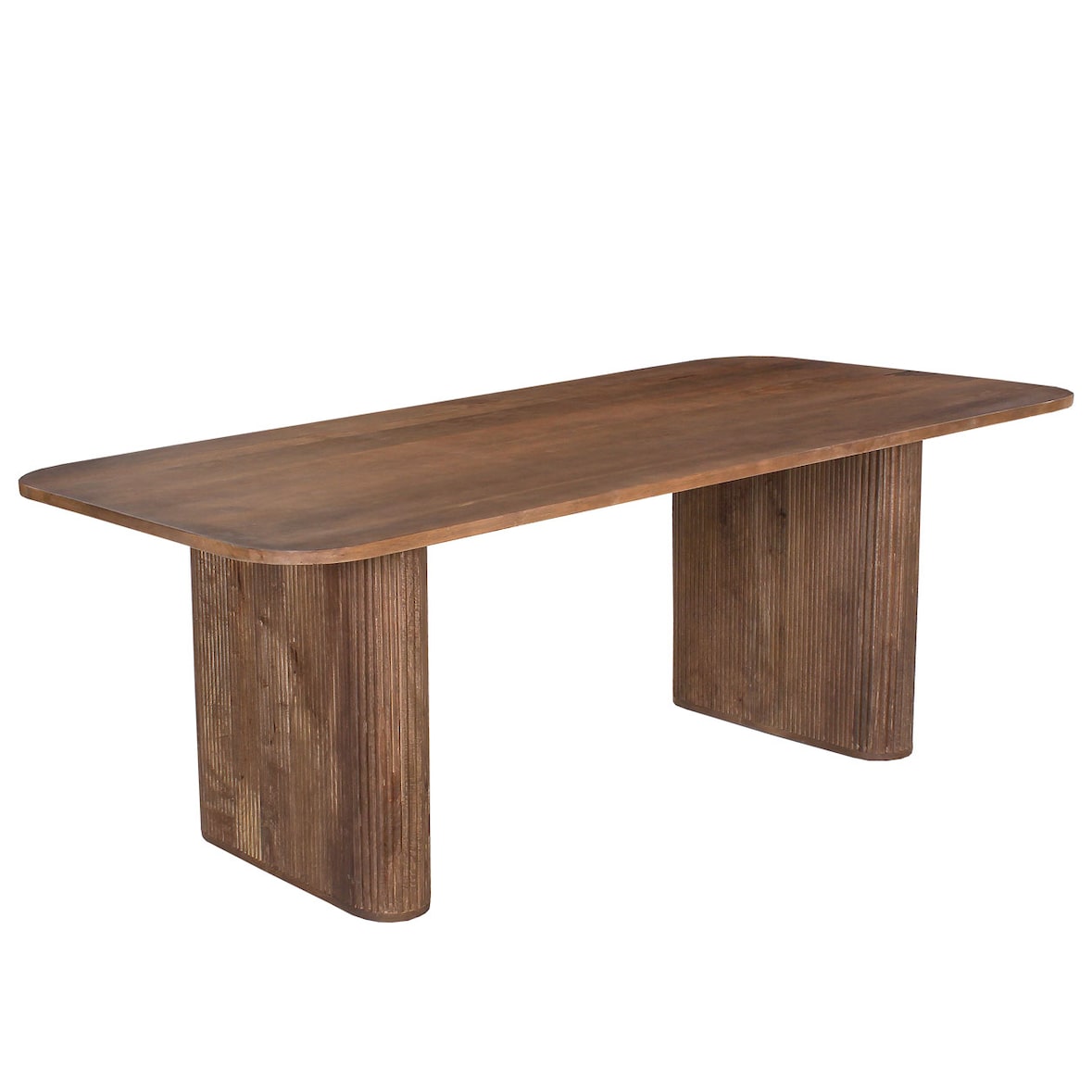 Mesa retangular 200x100cm, madeira maciça de manga, design elegante, natural, robusto para cozinha, sala de jantar, escritório, hall de entrada – LELE