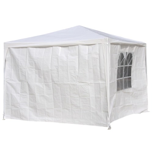 2er Set Seitenteile für Pavillon 3x3x2,5m Fenster Seitenwand Faltpavillon Partyzelt weiß : Weiss