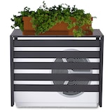 thumbnail of PROREGAL Alu Verkleidung für Klimaanlage/Wärmepumpe | HxBxT 73x90x38cm | Abdeckung Schutzgitter Pflanzenregal | Grau | Metall