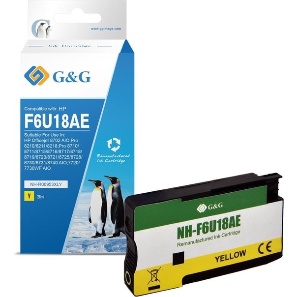 G&G HP 953XL - Inktcartridge / Geel / Hoge Capaciteit