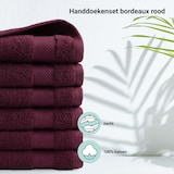 thumbnail of DoubleDry Handdoeken 6 st 50x100 cm - 100% katoen 500 g/m2 - bordeaux rood