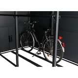 thumbnail of PROREGAL 4er-Fahrradgarage HxBxT 160x222x208cm abschließbar Metall Anthrazit Gerätehaus Fahrradbox mit Ablage