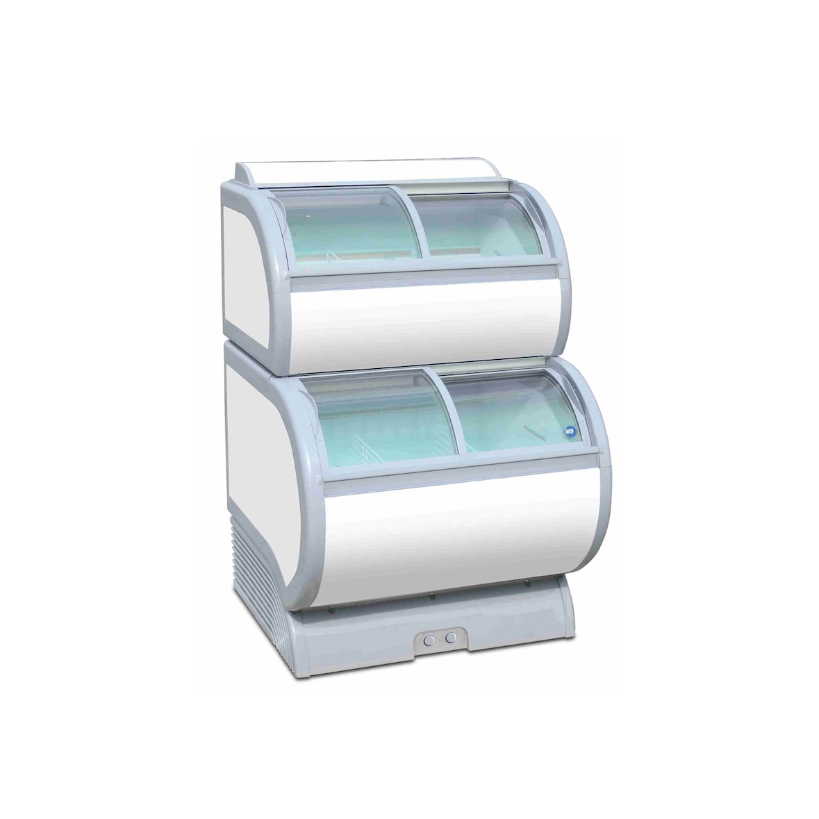 Iarp Vitrina horizontal puertas correderas, M B ICE, doble exposición, 800x793x1270 mm, 264 litros, negativa, 7L1 y temperaturas de -25°C a -18°C.