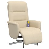 thumbnail of vidaXL Massagesessel mit Fußteil Creme Stoff