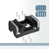 thumbnail of Relaxdays Schuhabstreifer mit Rundum-Bürsten, Fußabtreter Außenbereich, robuste Borsten, Bodenbefestigung, schwarz/grau