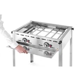 thumbnail of HENDI Grillsystem Green Fire mit 2 Brennern Profi Line, 2 Edelstahl Grillroste Gastronorm 1/1, 11,6kW, 740x612x(H)825mm