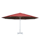 thumbnail of Parasol Meran II, guarda-sol para restauração, Ø 5m poliéster/alumínio branco 28kg ~ vermelho sem suporte